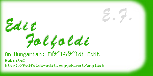 edit folfoldi business card