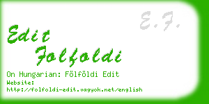 edit folfoldi business card